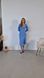 Blue dress with a leg slit (M, blue)