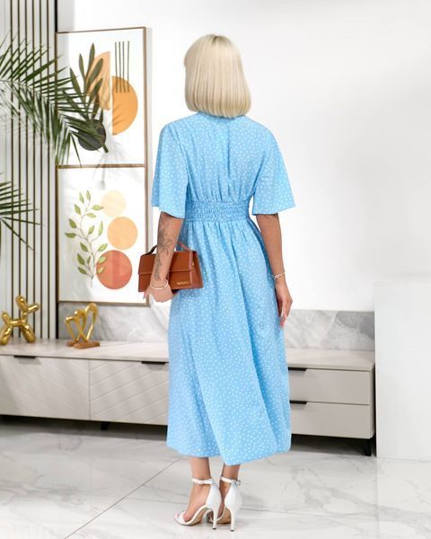 Стильна жіноча сукня міді (L/XL, Блакитний) MXR-40-450-204 фото