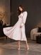 Light-colored long-sleeved dress (M, pastel pink)