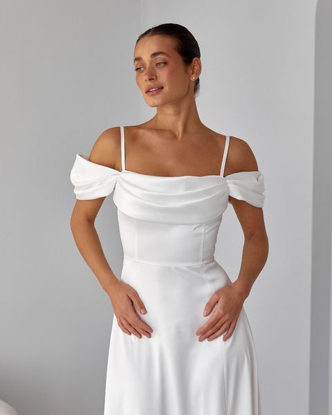 Long white maxi dress (L, white)