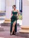Women's Green Long Corset Dress With Spaghetti Straps (S, green)