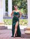 Women's Green Long Corset Dress With Spaghetti Straps (S, green)