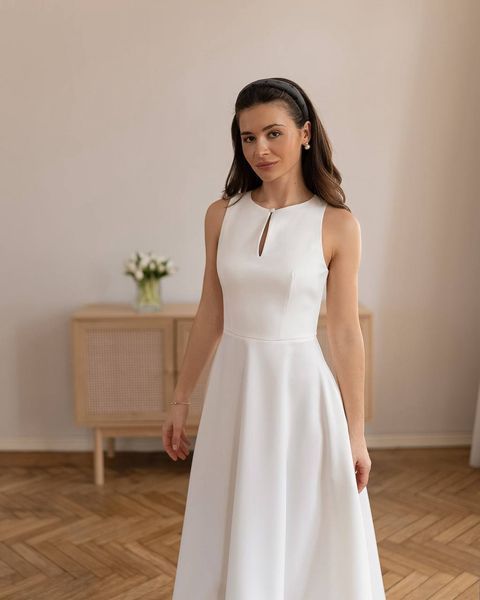Святкова біла сукня (L, Білий) VIN-40-338-074 фото