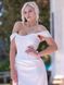 White satin evening corset dress (S, off white)