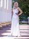 White satin evening corset dress (S, off white)