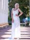 White satin evening corset dress (S, off white)