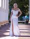 White satin evening corset dress (S, off white)