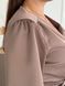 Мocha color Silk Wrap Midi Dress with 3/4 Sleeves - Ideal forl Parties and Wedding Guests (L/XL, coffee)