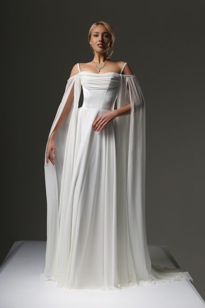 Elegant White Evening Maxi Dress (S/M, white)
