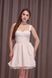 Short Backless Beige Cocktail Dress with Lace-Up Corset Top (S, beige)