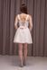 Short Backless Beige Cocktail Dress with Lace-Up Corset Top (S, beige)