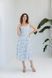 Midi summer dress in floral print (M, light blue)