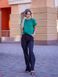 Chic green silk T-shirt (L, green)