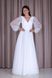 Floor Length V-Neck Chiffon Maxi Dress (XXL/XXXL, off white)
