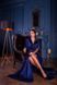 Blue Silk Evening Dress: Plain Patterned A-Line Maxi with Short Sleeves for Prom or Wedding Guest (XL, blue)