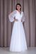 Floor Length V-Neck Chiffon Maxi Dress (XXL/XXXL, off white)