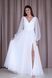 Floor Length V-Neck Chiffon Maxi Dress (XXL/XXXL, off white)