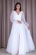 Floor Length V-Neck Chiffon Maxi Dress (XXL/XXXL, off white)