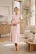 Light pink short-sleeved midi dress (S, pink)