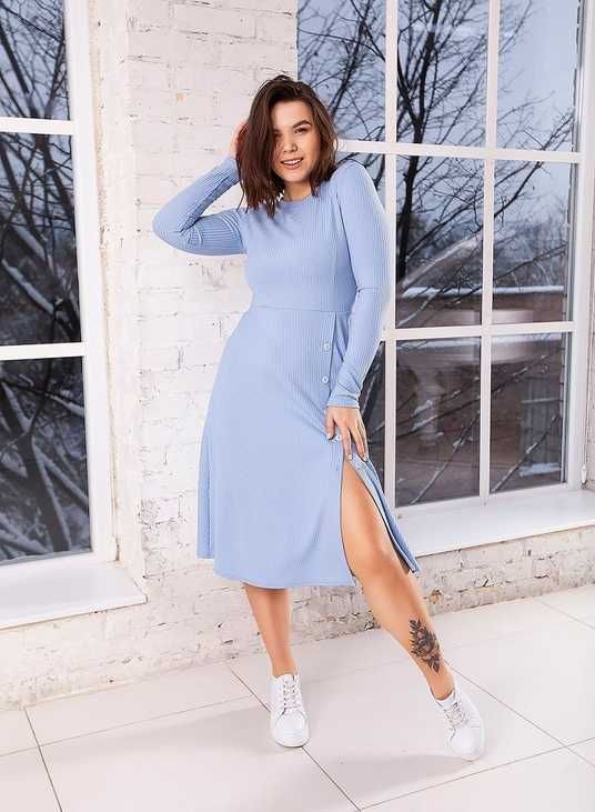 light blue jersey dress Nazl Ceren SIENNA LONG JERSEY DRESS IN BABY BLUE