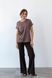 Women's silk brown T-shirt (M, brown)