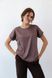 Women's silk brown T-shirt (M, brown)