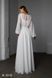Довга класична біла сукня з рукавами (5XL, Білий) LOL-40-449-492 фото 3