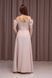 Beige A-Line Fit & Flare Evening Dress (S, beige)