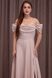 Beige A-Line Fit & Flare Evening Dress (S, beige)