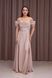 Beige A-Line Fit & Flare Evening Dress (S, beige)