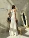 Sleeveless White Bodycon Maxi Dress with Round Neckline (L, white)