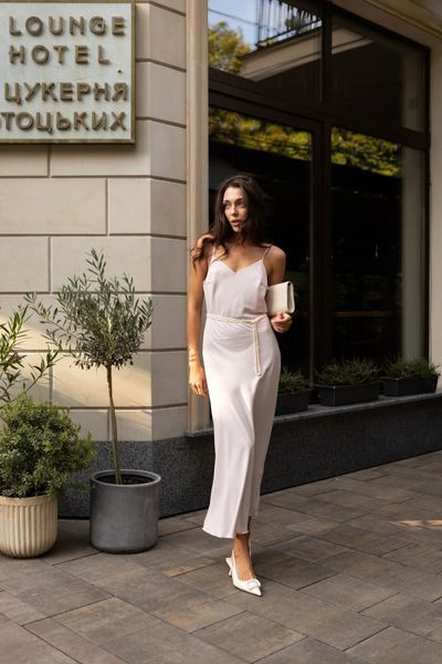 Loose Sleeveless Blush Pink Dress (S, pastel pink)