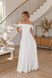 White Satin A-Line Slit Maxi Evening Dress (M, white)