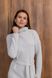 Light Grey Women's Warm Dress With Belt (XL, grey)