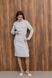 Light Grey Women's Warm Dress With Belt (XL, grey)