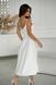 Sleeveless Fit & Flare White Cocktail Midi Dress with Open Back (M, white)