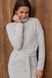 Light Grey Women's Warm Dress With Belt (XL, grey)