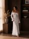 Light Sleeveless Maxi White A-line Bridal Dress guipure (M, white)