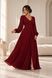 Вечірня довга шифонова сукня в бордо (XL/XXL, Червоний) MLT-40-448-633 фото 5