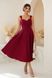 Sleeveless Dark Red A-Line Cocktail Dress on wide straps (L, red)