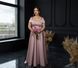 Long satin pink maxi dress big size (XL, pink)