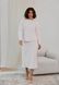 Stylish warm suit with a skirt in milk color (M, off white)