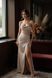 Trendy tight-fitting corset dress in cappuccino color (S, coffee)