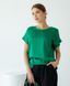 Chic green silk T-shirt (L, green)