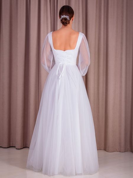 Floor Length V-Neck Chiffon Maxi Dress (XL/XXL, off white)