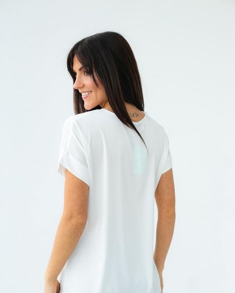 Silk white T-shirt (M, white)