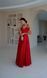 Gorgeous A-Line Satin Maxi Dress with Side Slit (M, red)