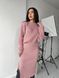 Casual pink skirt suit (L/XL, pastel pink)