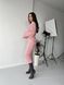 Casual pink skirt suit (L/XL, pastel pink)