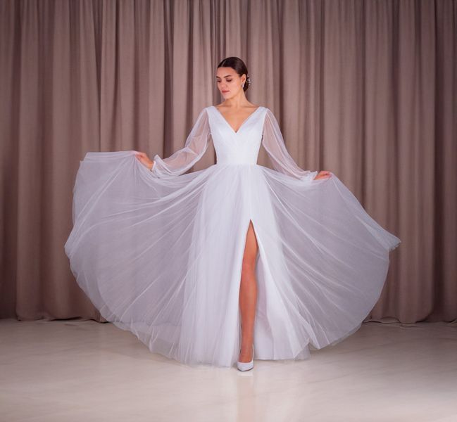 Floor Length V-Neck Chiffon Maxi Dress (XL/XXL, off white)